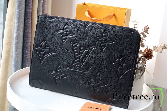 LV Pochette Jour GM Taurillon Leather in Black | M80044 - 35 x 25 x 2 cm - 1