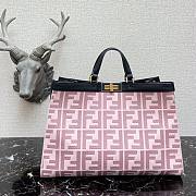 Fendi Peekaboo X-tote Gray canvas bag 41cm in Pink | 8BH374 - 1