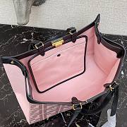 Fendi Peekaboo X-tote Gray canvas bag 41cm in Pink | 8BH374 - 4