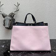Fendi Peekaboo X-tote Gray canvas bag 41cm in Pink | 8BH374 - 2