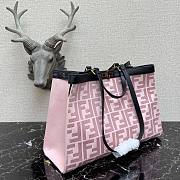 Fendi Peekaboo X-tote Gray canvas bag 41cm in Pink | 8BH374 - 3