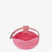 Fendi Small Croissant SWoven straw pink bag | 8BR790 - 6
