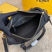 Fendi monogram-print detail luggage bag black - 5