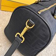 Fendi monogram-print detail luggage bag black - 3