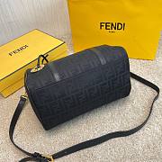 Fendi monogram-print detail luggage bag black - 2