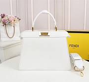 Fendi Peekaboo Iseeu Medium FF white leather bag - 5