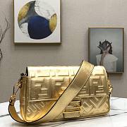 Fendi Baguette Large yellow leather bag | 8BR771 - 4