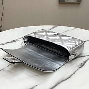 Fendi Baguette Large silver leather bag | 8BR771 - 6