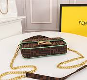 Fendi Baguette embroidered FF canvas bag in green line - 2