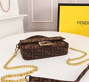 Fendi Baguette embroidered FF canvas bag in brown line - 2