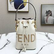 Fendi Mon Tresor mini print tote bag bucket bag white | 8BS010 - 1
