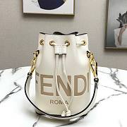 Fendi Mon Tresor mini print tote bag bucket bag white | 8BS010 - 4