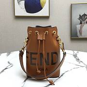 Fendi Mon Tresor mini print tote bag bucket bag brown | 8BS010 - 5