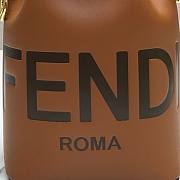 Fendi Mon Tresor mini print tote bag bucket bag brown | 8BS010 - 4
