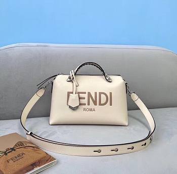 Fendi By The Way Medium Small white leather Boston bag