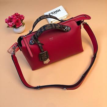 Fendi By The Way Boston red leather bag | 8809