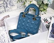 DIOR My ABCDIOR Lady Blue Lambskin Bag | M0538 - 5