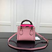 Gucci Diana mini tote bag in pink leather | 655661 - 6