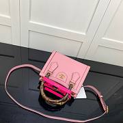 Gucci Diana mini tote bag in pink leather | 655661 - 2
