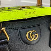 Gucci Diana mini tote bag in black pink leather | 655661 - 6