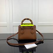 Gucci Diana mini tote bag in brown leather | 655661 - 5