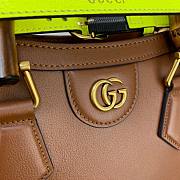 Gucci Diana mini tote bag in brown leather | 655661 - 2