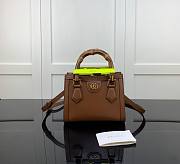 Gucci Diana mini tote bag in brown leather | 655661 - 1