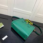 Gucci Diana small tote bag in green leather | 660195 - 2