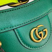 Gucci Diana small tote bag in green leather | 660195 - 6