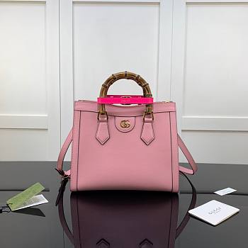 Gucci Diana small tote bag in pink leather | 660195