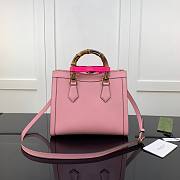 Gucci Diana small tote bag in pink leather | 660195 - 2