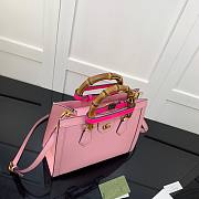 Gucci Diana small tote bag in pink leather | 660195 - 4