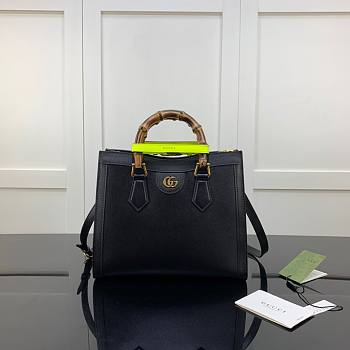 Gucci Diana small tote bag in black leather | 660195