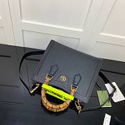 Gucci Diana small tote bag in black leather | 660195 - 5
