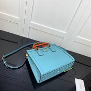 Gucci Diana small tote bag in blue leather | 660195 - 6