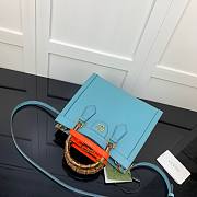 Gucci Diana small tote bag in blue leather | 660195 - 5