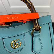 Gucci Diana small tote bag in blue leather | 660195 - 3
