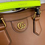Gucci Diana small tote bag in brown leather | 660195 - 2