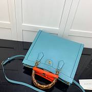 Gucci Diana medium tote bag in blue leather | 655658 - 3