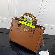 Gucci Diana medium tote bag in brown leather | 655658 - 6