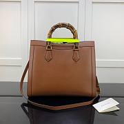 Gucci Diana medium tote bag in brown leather | 655658 - 4