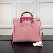 Gucci Diana medium tote bag in pink leather | 655658 - 1