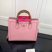 Gucci Diana medium tote bag in pink leather | 655658 - 6