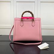 Gucci Diana medium tote bag in pink leather | 655658 - 5