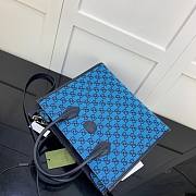 Gucci GG small tote bag in blue leather | 659983  - 2