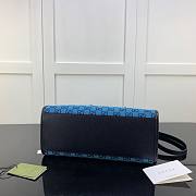Gucci GG small tote bag in blue leather | 659983  - 3