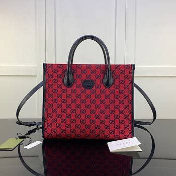Gucci GG small tote bag in red leather | 659983 