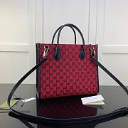 Gucci GG small tote bag in red leather | 659983  - 4