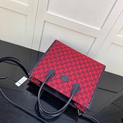 Gucci GG small tote bag in red leather | 659983  - 5
