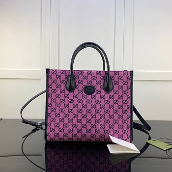 Gucci GG small tote bag in pink leather | 659983
